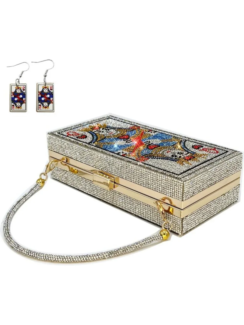 Elegant Crystal Clutch Purse - Diamond Evening Handbag, Minaudiere for Parties